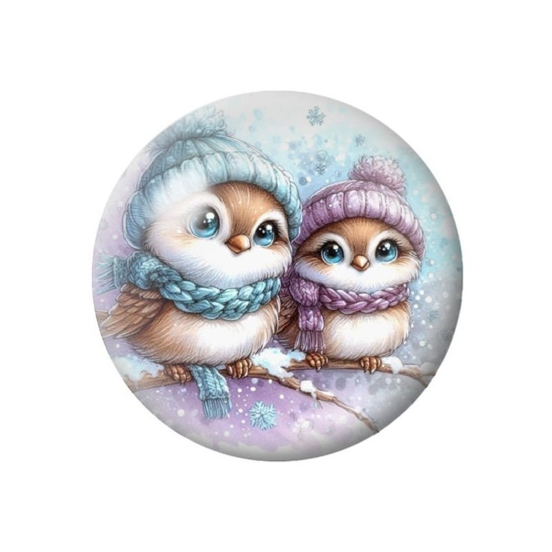 Cabochon en Verre Illustré Noël 12 à 25mm