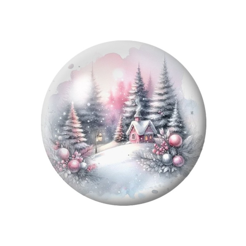 Cabochon en Verre Illustré Noël 12 à 25mm