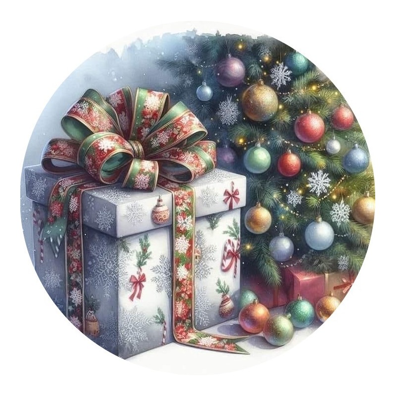 Cabochon en Verre Illustré Noël 12 à 25mm