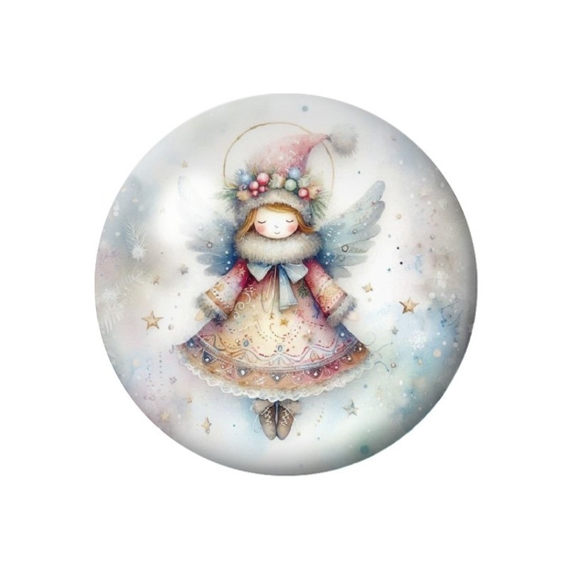 Cabochon en Verre Illustré Noël 12 à 25mm