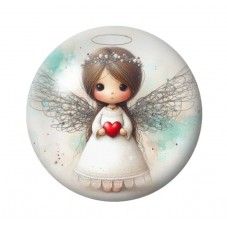 Cabochon en Verre Illustré Noël 12 à 25mm pour la création de bijoux fantaisie - DIY