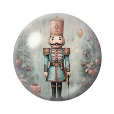 Cabochon en Verre Illustré Noël 12 à 25mm pour la création de bijoux fantaisie - DIY