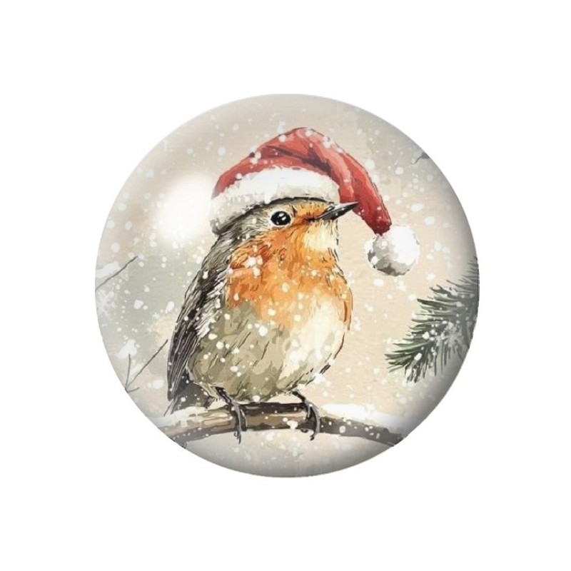 Cabochon en Verre Illustré Noël 12 à 25mm