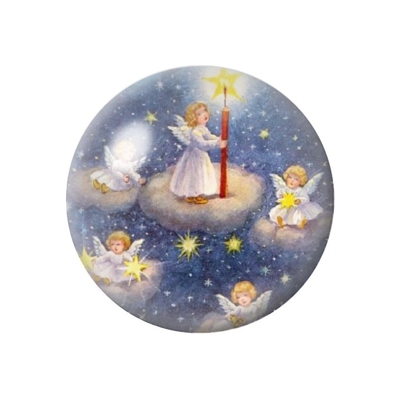 Cabochon en Verre Illustré Noël 12 à 25mm