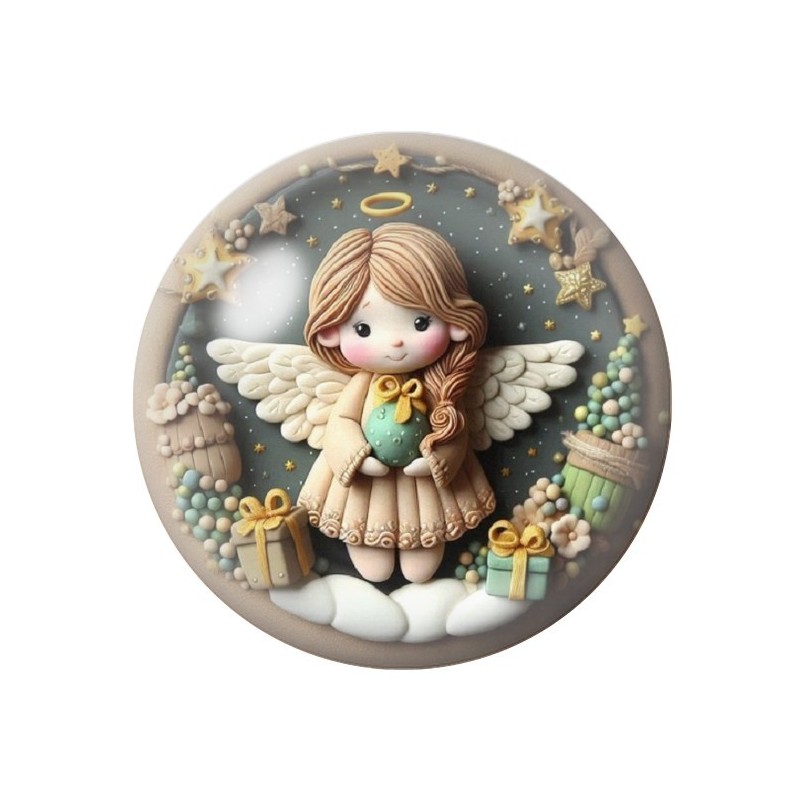 Cabochon en Verre Illustré Noël 12 à 25mm