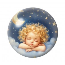 Cabochon en Verre Illustré Noël 12 à 25mm pour la création de bijoux fantaisie - DIY