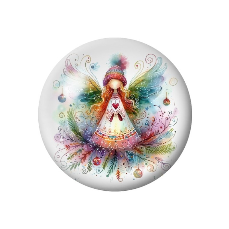 Cabochon en Verre Illustré Noël 12 à 25mm