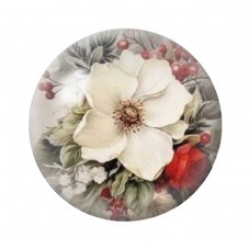 Cabochon en Verre Illustré Noël 12 à 25mm pour la création de bijoux fantaisie - DIY