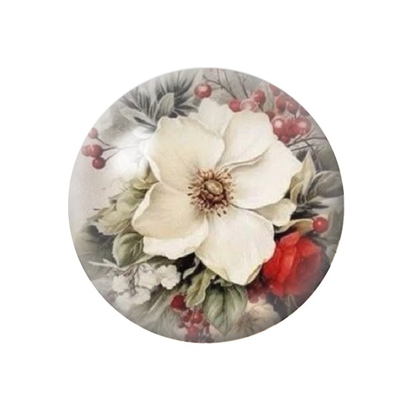 Cabochon en Verre Illustré Noël 12 à 25mm