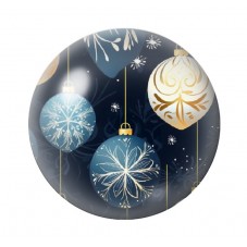 Cabochon en Verre Illustré Noël 12 à 25mm pour la création de bijoux fantaisie - DIY