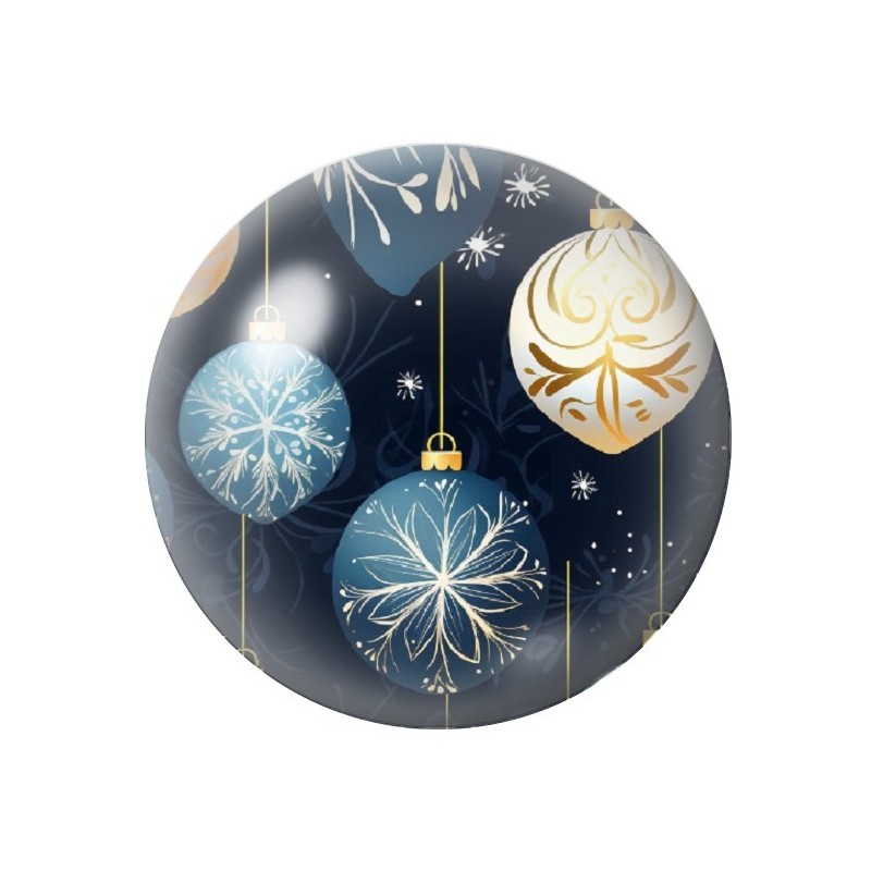 Cabochon en Verre Illustré Noël 12 à 25mm