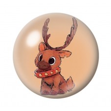 Cabochon en Verre Illustré Noël 12 à 25mm pour la création de bijoux fantaisie - DIY