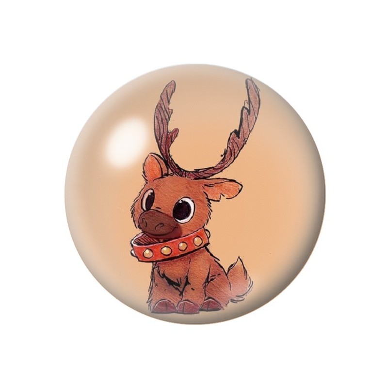 Cabochon en Verre Illustré Noël 12 à 25mm