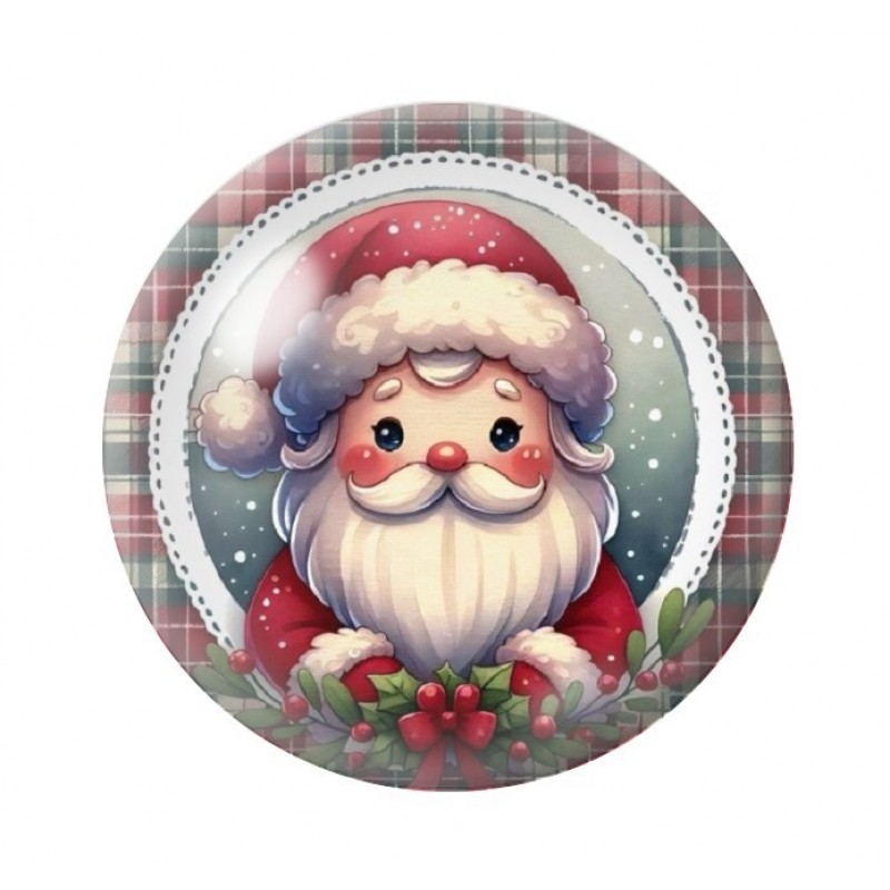 Cabochon en Verre Illustré Noël 12 à 25mm