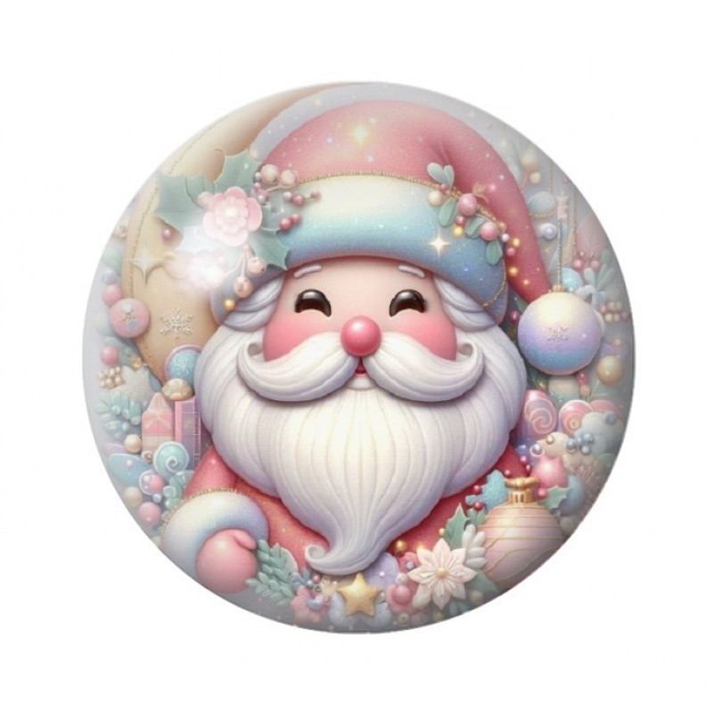 Cabochon en Verre Illustré Noël 12 à 25mm