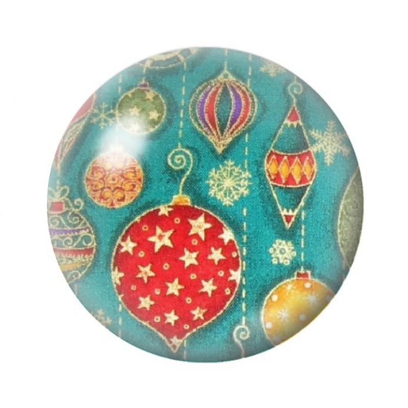 Cabochon en Verre Illustré Noël 12 à 25mm