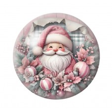 Cabochon en Verre Illustré Noël 12 à 25mm pour la création de bijoux fantaisie - DIY