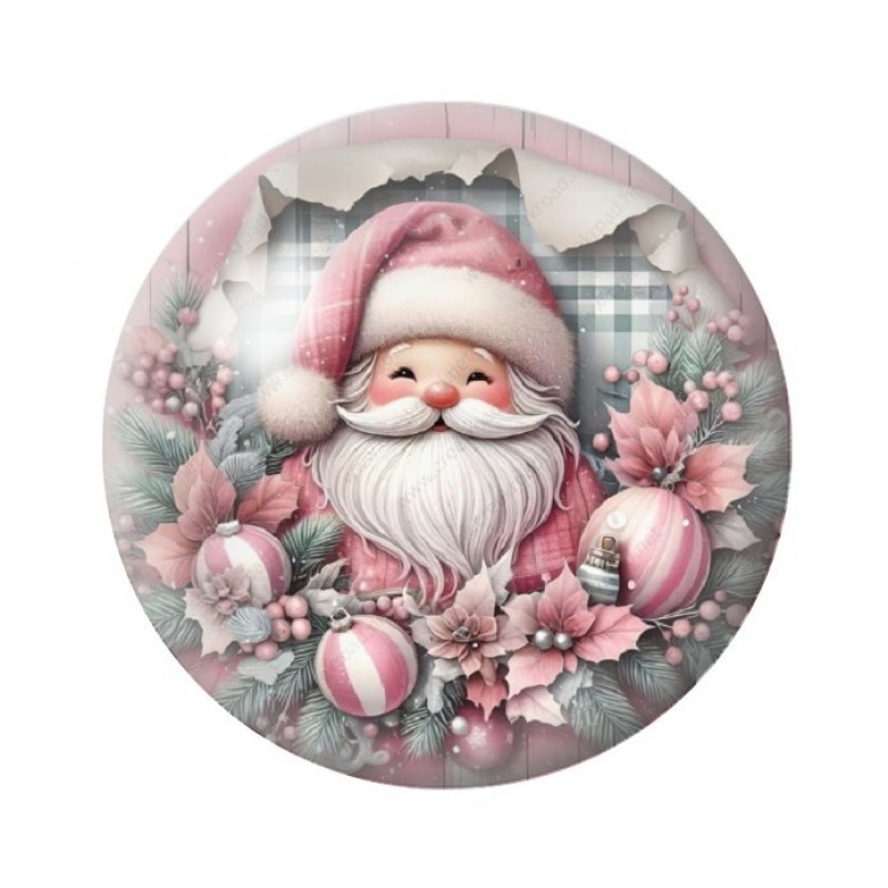 Cabochon en Verre Illustré Noël 12 à 25mm