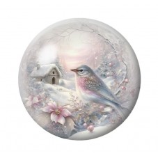 Cabochon en Verre Illustré Noël 12 à 25mm pour la création de bijoux fantaisie - DIY