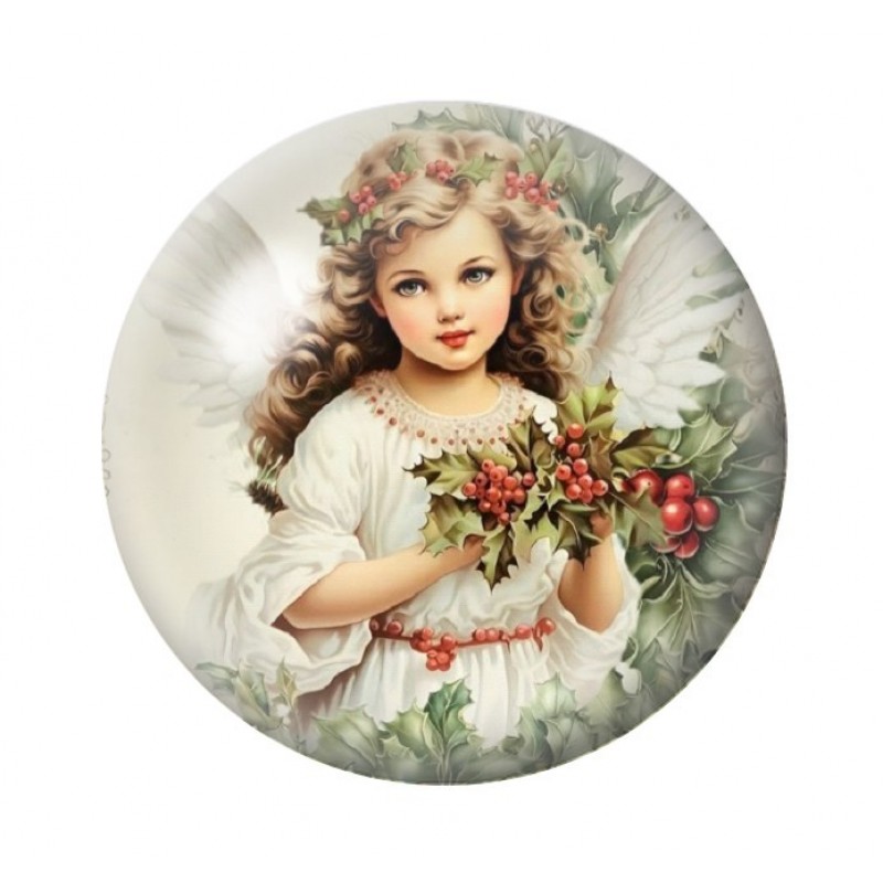 Cabochon en Verre Illustré Noël 12 à 25mm