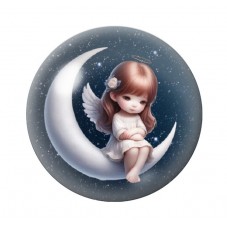 Cabochon en Verre Illustré Noël 12 à 25mm pour la création de bijoux fantaisie - DIY