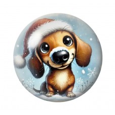 Cabochon en Verre Illustré Noël 12 à 25mm pour la création de bijoux fantaisie - DIY