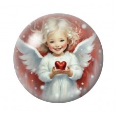 Cabochon en Verre Illustré Noël 12 à 25mm pour la création de bijoux fantaisie - DIY