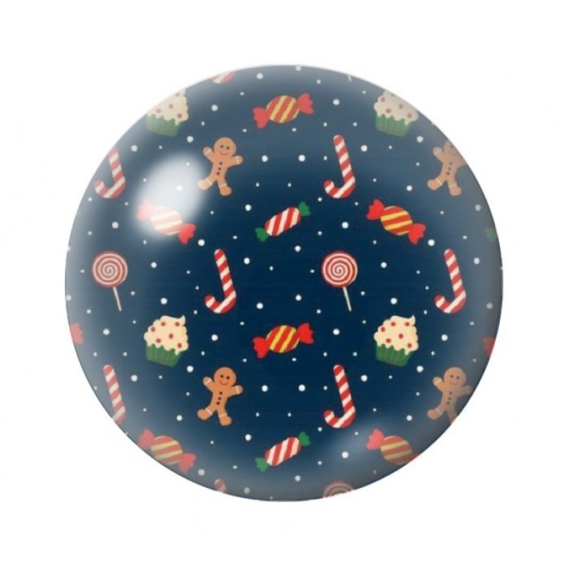 Cabochon en Verre Illustré Noël 12 à 25mm