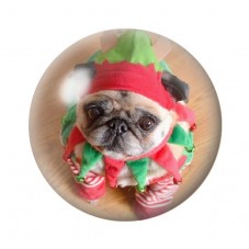 Cabochon en Verre Illustré Noël 12 à 25mm pour la création de bijoux fantaisie - DIY