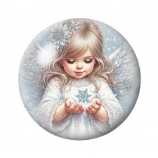 Cabochon en Verre Illustré Noël 12 à 25mm pour la création de bijoux fantaisie - DIY