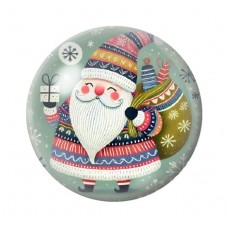 Cabochon en Verre Illustré Noël 12 à 25mm pour la création de bijoux fantaisie - DIY