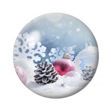 Cabochon en Verre Illustré Noël 12 à 25mm pour la création de bijoux fantaisie - DIY