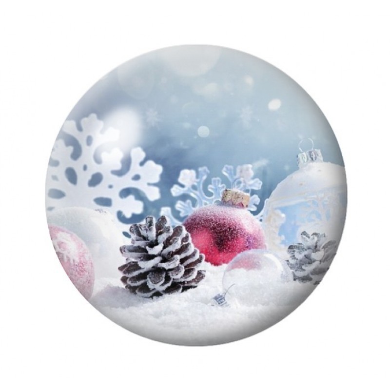 Cabochon en Verre Illustré Noël 12 à 25mm