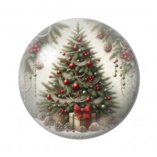 Cabochon en Verre Illustré Noël 12 à 25mm pour la création de bijoux fantaisie - DIY