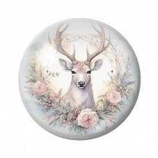 Cabochon en Verre Illustré Noël 12 à 25mm pour la création de bijoux fantaisie - DIY