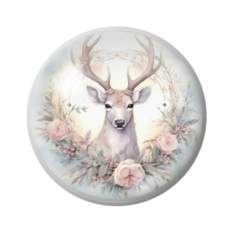 Cabochon en Verre Illustré Noël 12 à 25mm