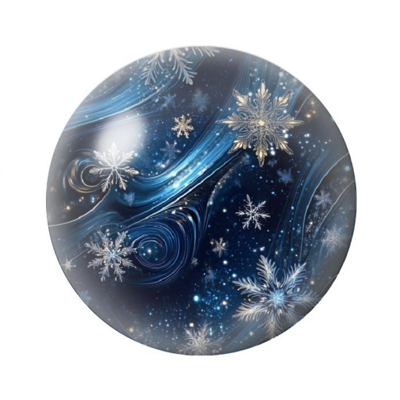Cabochon en Verre Illustré Noël 12 à 25mm