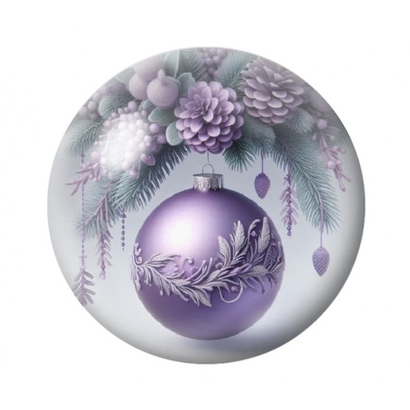 Cabochon en Verre Illustré Noël 12 à 25mm