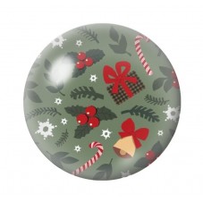Cabochon en Verre Illustré Noël 12 à 25mm pour la création de bijoux fantaisie - DIY