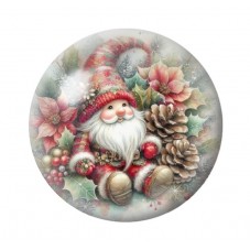 Cabochon en Verre Illustré Noël 12 à 25mm pour la création de bijoux fantaisie - DIY
