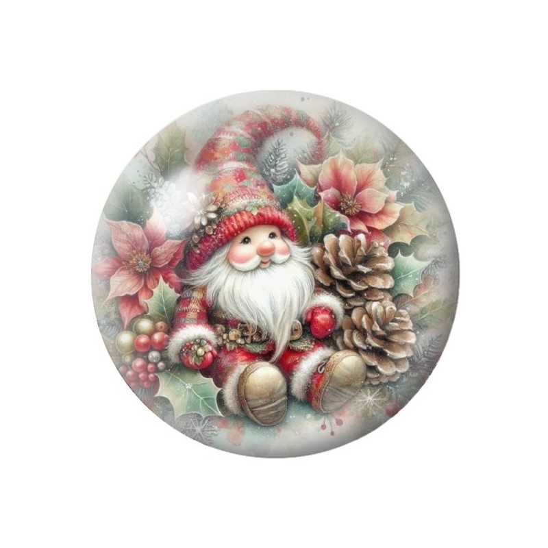 Cabochon en Verre Illustré Noël 12 à 25mm