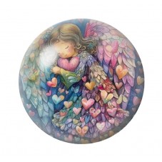 Cabochon en Verre Illustré Noël 12 à 25mm pour la création de bijoux fantaisie - DIY