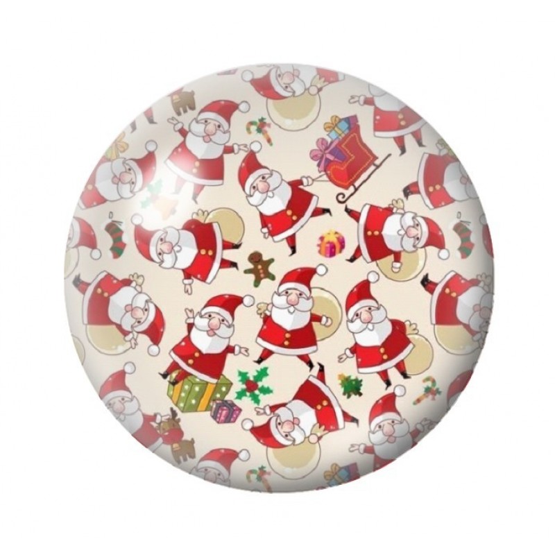 Cabochon en Verre Illustré Noël 12 à 25mm