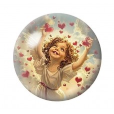 Cabochon en Verre Illustré Noël 12 à 25mm pour la création de bijoux fantaisie - DIY