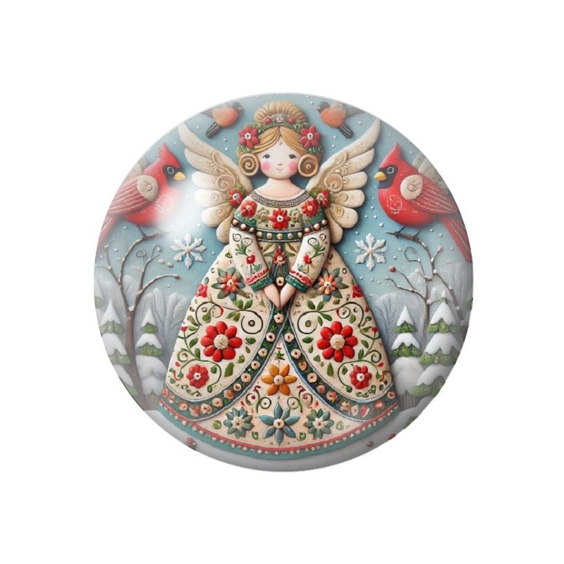 Cabochon en Verre Illustré Noël 12 à 25mm