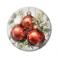 Cabochon en Verre Illustré Noël 12 à 25mm pour la création de bijoux fantaisie - DIY