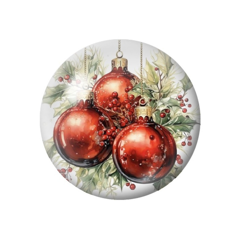 Cabochon en Verre Illustré Noël 12 à 25mm