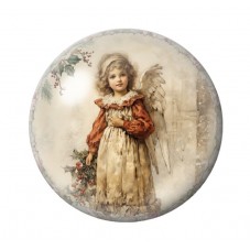 Cabochon en Verre Illustré Noël 12 à 25mm pour la création de bijoux fantaisie - DIY