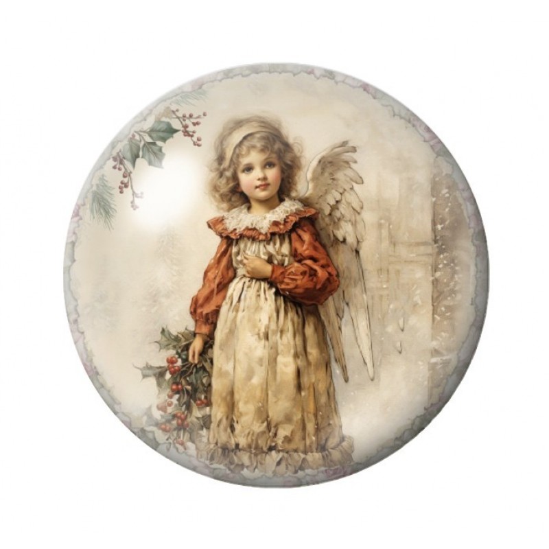Cabochon en Verre Illustré Noël 12 à 25mm