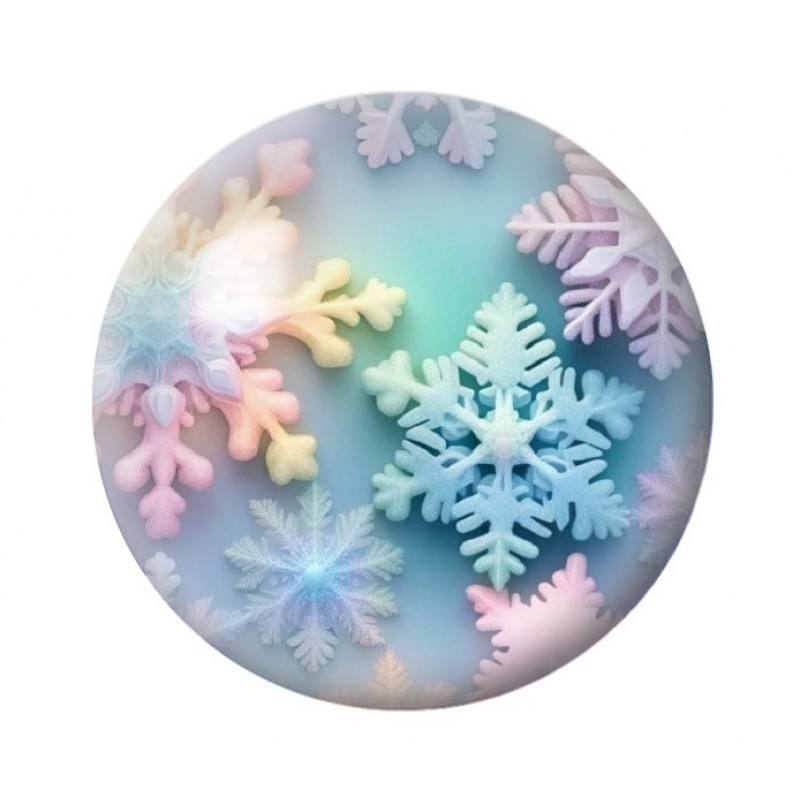Cabochon en Verre Illustré Noël 12 à 25mm